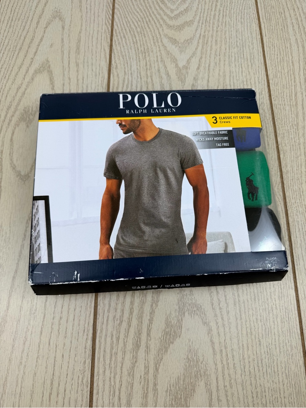 Polo Ralph Lauren Men's 3 Pack Classic Fit Cotton Crews Large Multi $49.50